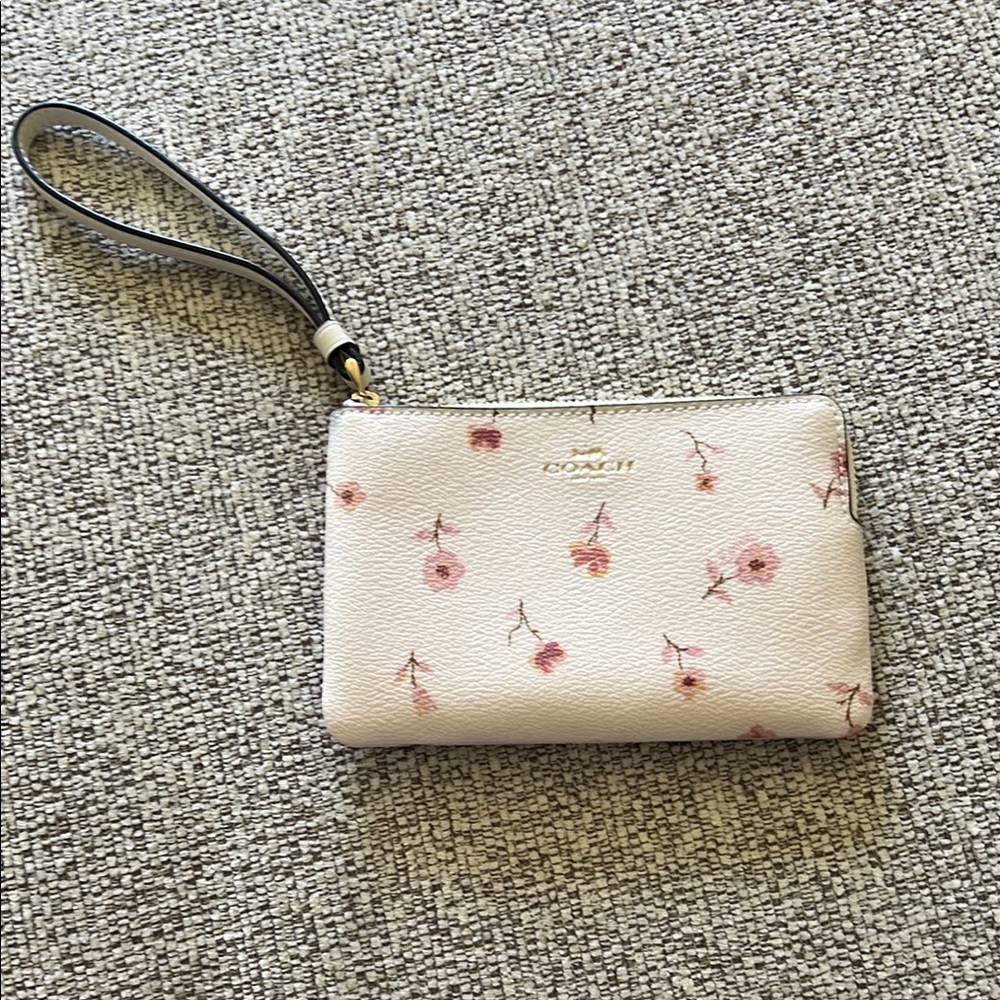 Coach Pink Floral Wristlet